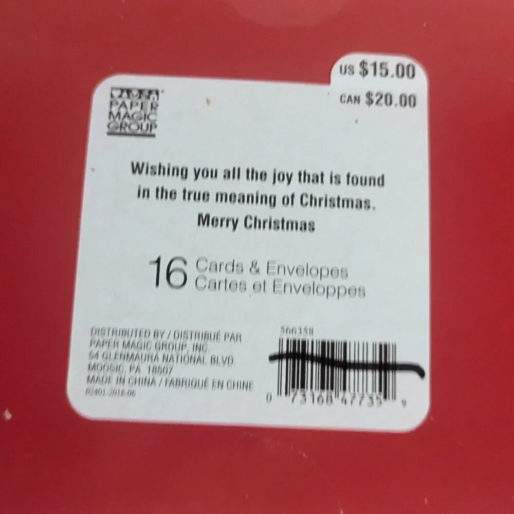 NWT 16 Nativity Glitter Christmas Cards Paper Magic Sealed Box Christian Holiday